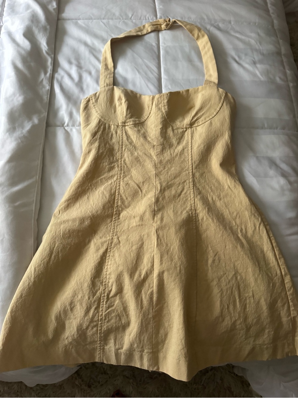 Zara Yellow Halter romper dress